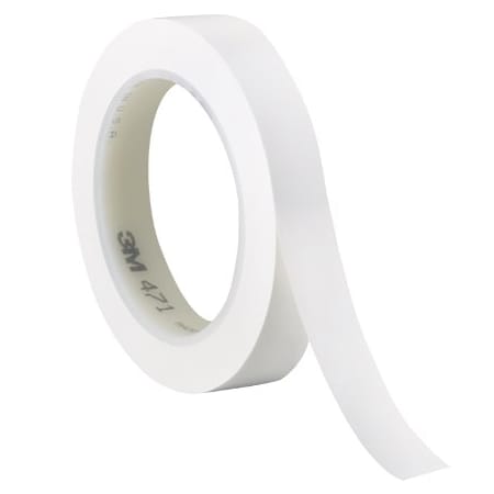 3M 3/4'' x 36 yds. White 3M 471 Vinyl Tape, 48PK BUY00023378